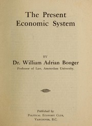 Cover of: The present economic system