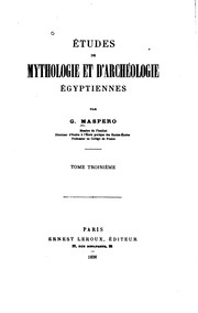Cover of: Études de mythologie et d'archéologie égyptiennes by Gaston Maspero