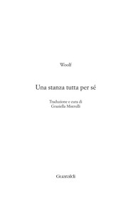 Cover of: Una stanza tutta per sé by Virginia Woolf