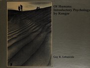 Cover of: Of humans: introductory psychology by Kongor