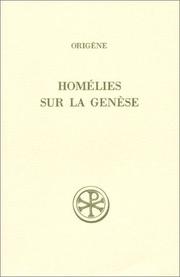 Cover of: Homélies sur la Genèse by Origen comm