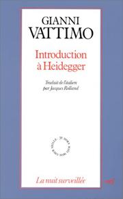 Cover of: Introduction à Heidegger