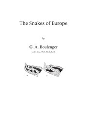 Cover of: The snakes of Europe