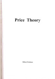 Cover of: Price theory