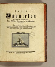Cover of: Ueber das Anquicken der gold-und silberhältigen Erze, Rohsteine Schwarzkupfer und Hüttenspeise