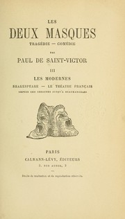 Cover of: Les deux masques: tragédie, comédie