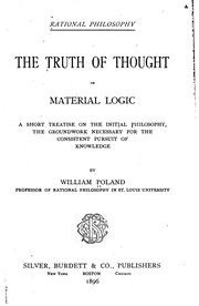 Cover of: The truth of thought