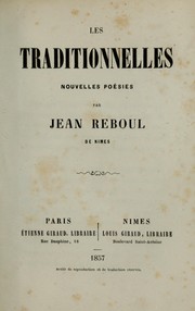 Cover of: Les traditionnelles: nouvelles poésies