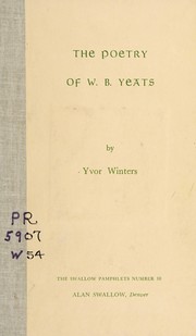 Cover of: The poetry of W.B. Yeats.