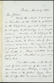 [Letter to] Dear Johnson by William Lloyd Garrison