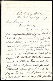 Cover of: [Letter to] Mrs. Chapman, Dear Friend