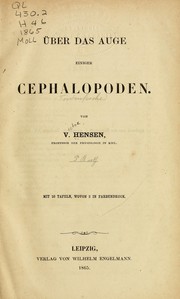 Cover of: Ueber das Auge einiger Cephalopoden