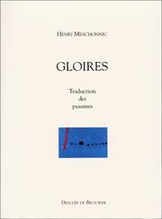 Cover of: Gloires  by Henri Meschonnic