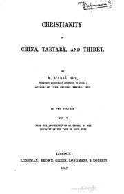 Cover of: Christianity in China, Tartary and Tibet: Volume 1
