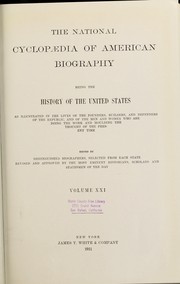 Cover of: White's biographical bulletin: from the editorial rooms of the National cyclopedia of American biography