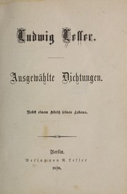 Ausgewählte Dichtungen by Ludwig Lesser
