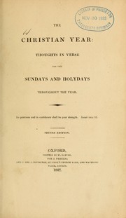 Cover of: The Christian year: thoughts in verse for the Sundays and holydays throughout the year