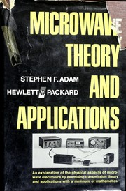 Cover of: Microwave theory and applications