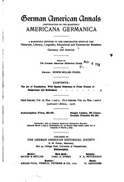 German American annals by German American Historical Society
