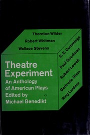Cover of: Theatre experiment.
