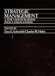 Cover of: Strategic management: a new view of business policy and planning