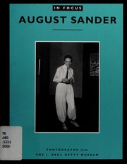 Cover of: August Sander: photographs from the J. Paul Getty Museum