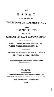 Cover of: An essay on the art of ingeniously tormenting