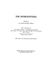 Cover of: The Hymenoptera by edited by Ian Gauld and Barry Bolton ; with contributions by I.D. Gauld ... [et al.] ; with whole insect drawings by David Morgan.