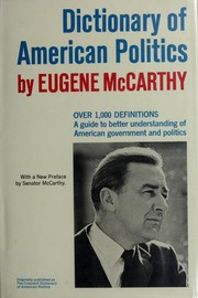 Cover of: Dictionary of American politics