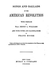 Cover of: Songs and ballads of the American Revolution.