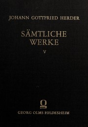 Cover of: Sämtliche Werke: Hrsg. von Bernhard Suphan
