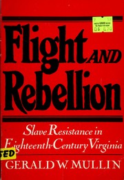 Cover of: Flight and Rebellion: Slave Resistance in Eighteenth-Century Virginia (Galaxy Books)