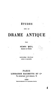 Cover of: Études sur le drame antique