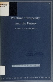 Cover of: Wartime 'prosperity' and the future