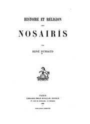 Cover of: Histoire et religion des Nosairîs