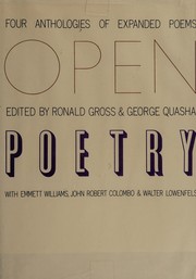 Cover of: Open poetry: four anthologies of expanded poems.