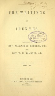 Cover of: The  writings of Irenaeus