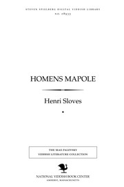 Cover of: Homens mapole