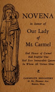 Cover of: Novena in honor of Our Lady of Mount Carmel