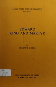 Cover of: Edward, king and martyr