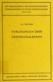 Cover of: Vorlesungen über Orthogonalreihen