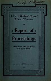 Cover of: Report of proceedings by 