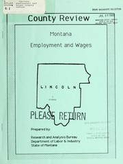 Cover of: Montana employment and wages county review