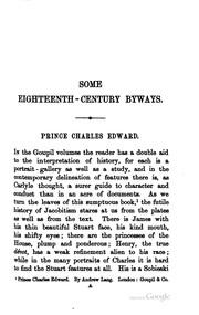 Cover of: Some eighteenth century byways, and other essays