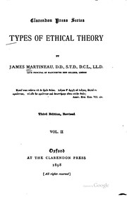 Cover of: Types of ethical theory