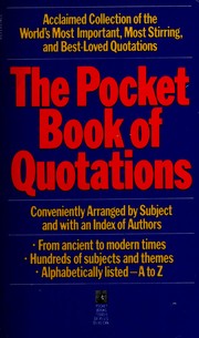 Cover of: The pocket book of quotations