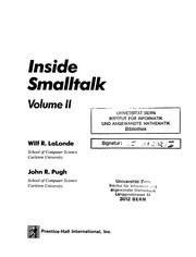 Inside Smalltalk by Wilf R. LaLonde