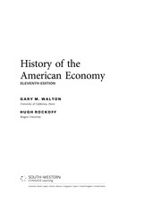 Cover of: History of the American Economy by Gary M. Walton