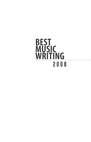 Cover of: Best music writing 2008