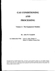 Cover of: Gas Conditioning and Processing: The Equipment Modules